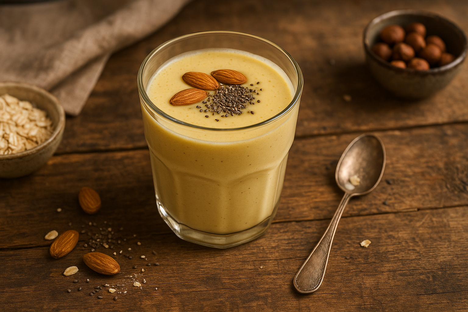 Veganer Vanille-Protein Smoothie – schnelles Frühstück mit Power