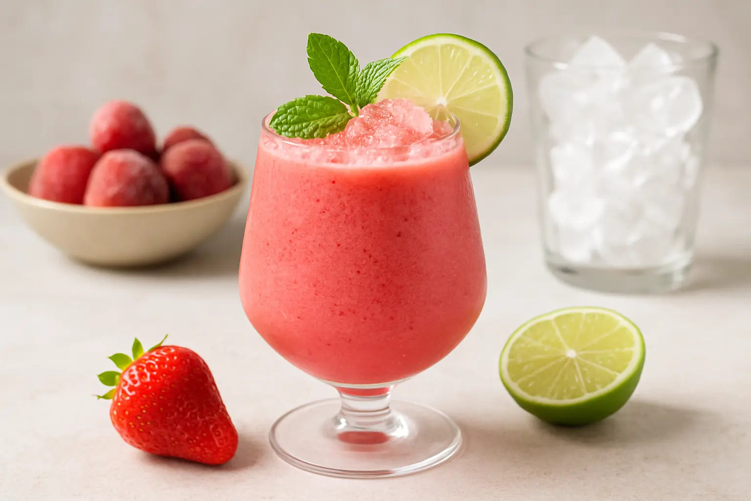 Erdbeer-Protein Mocktail