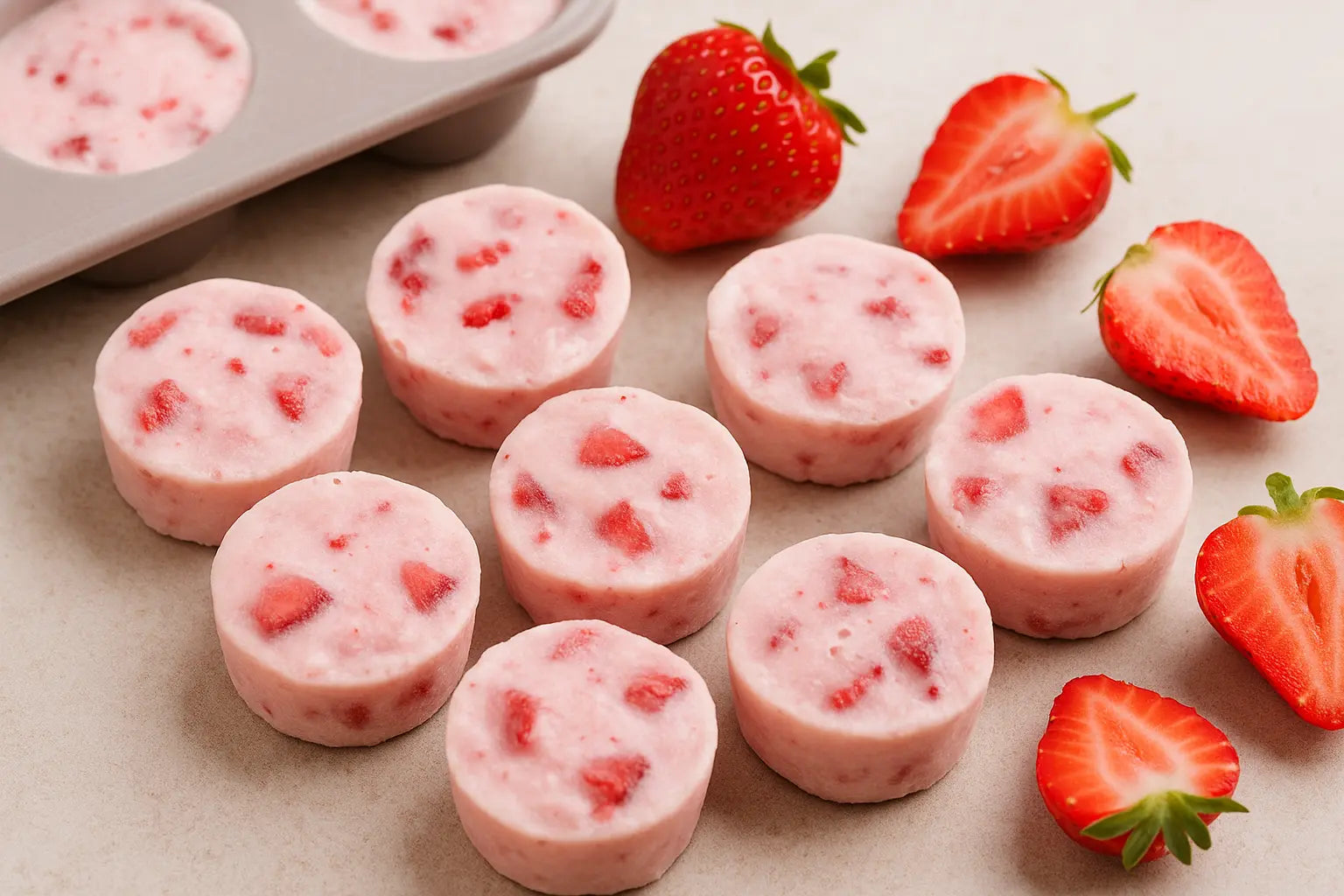 Frozen-Protein-Joghurt-Bites-mit-Erdbeere vegardians GmbH