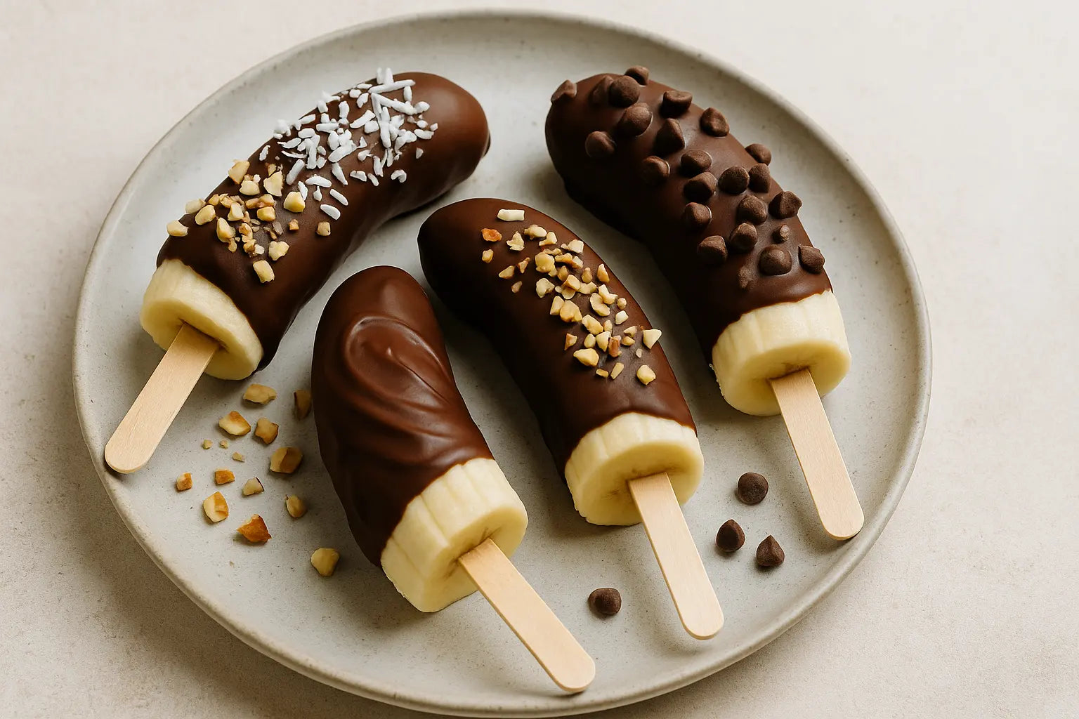 Gefrorene Protein-Bananen