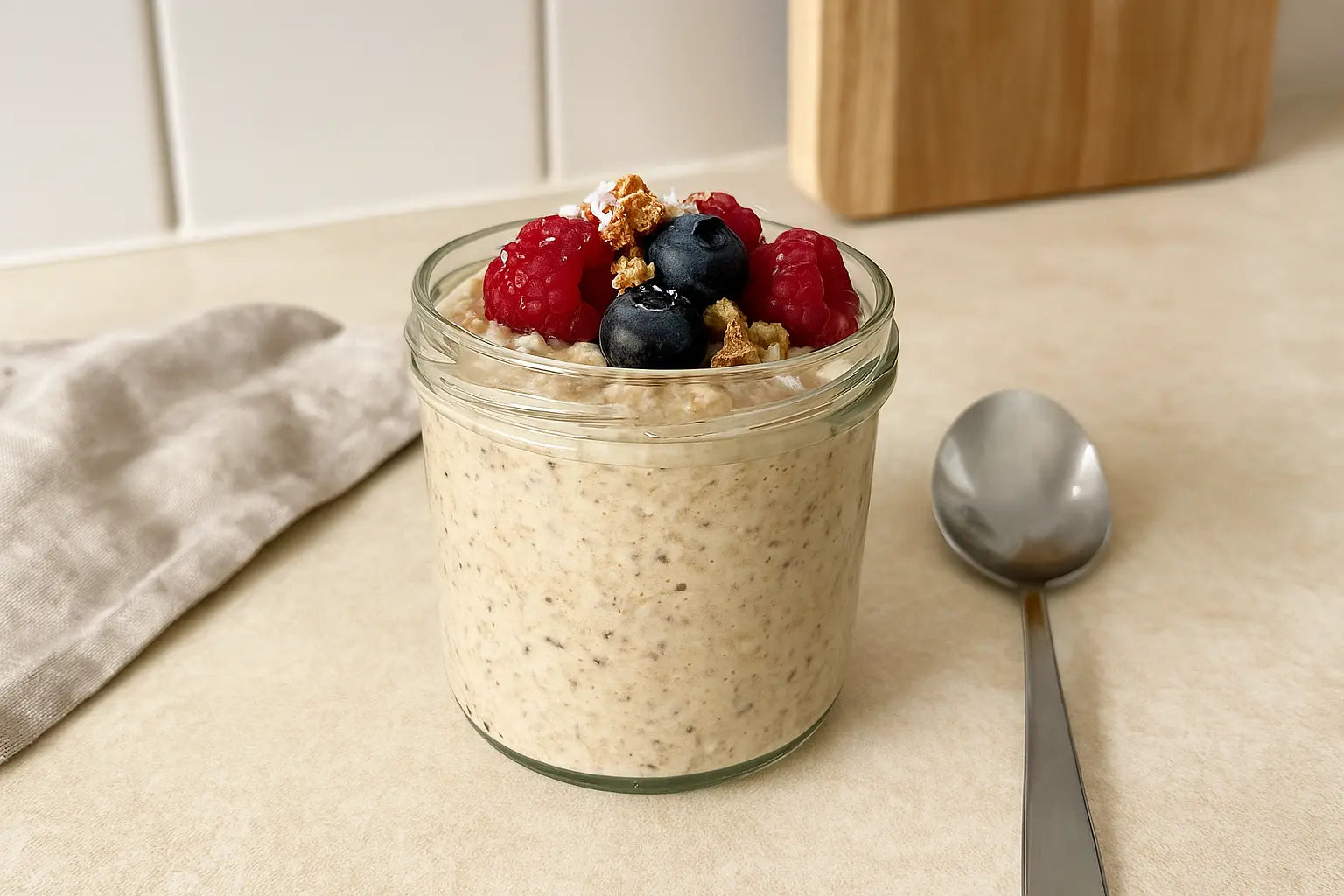 Vegane High Protein Overnight Oats