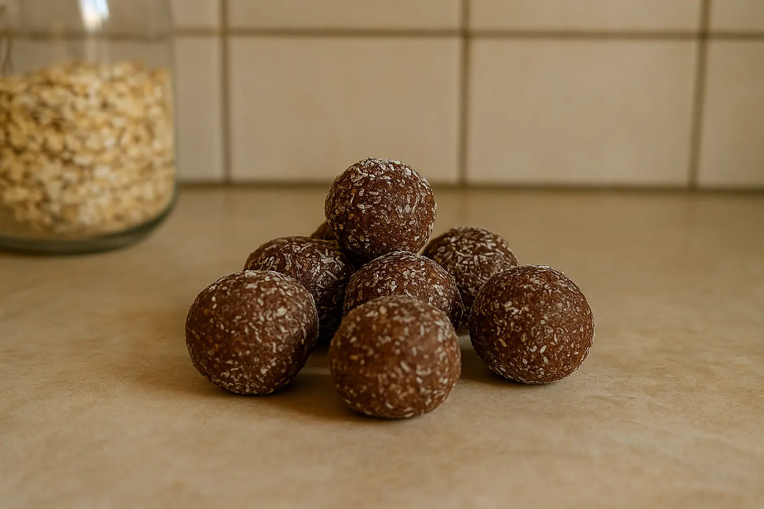 Vegane Schoko-Protein-Bites – gesunder Snack ohne Zuckerzusatz Vegane Schoko-Protein-Bites – gesunder Snack ohne Zuckerzusatz