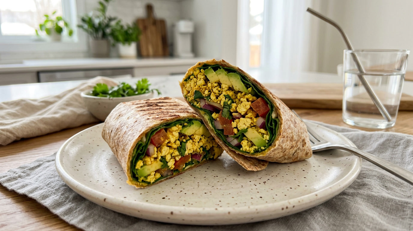 Herzhafter Protein Wrap vegan – perfektes Frühstück