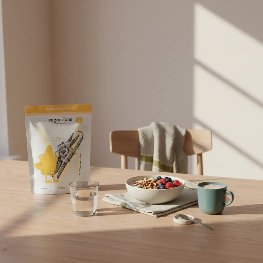 Veganes Frühstück auf nachhaltigem Holztisch in sanftem Morgenlicht – ruhige Vegardians-Ästhetik, Wie bekomme ich meine Beine schlanker