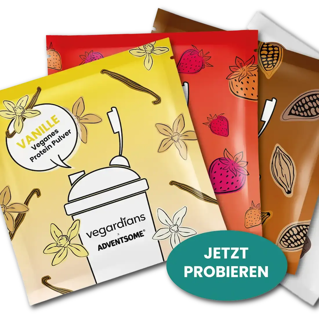 Vegardians Probebeutel Protein für ein gesundes und Veganer Leben. Ernährungszusatz für Muskelaufbau und tägliche Unterstützung.