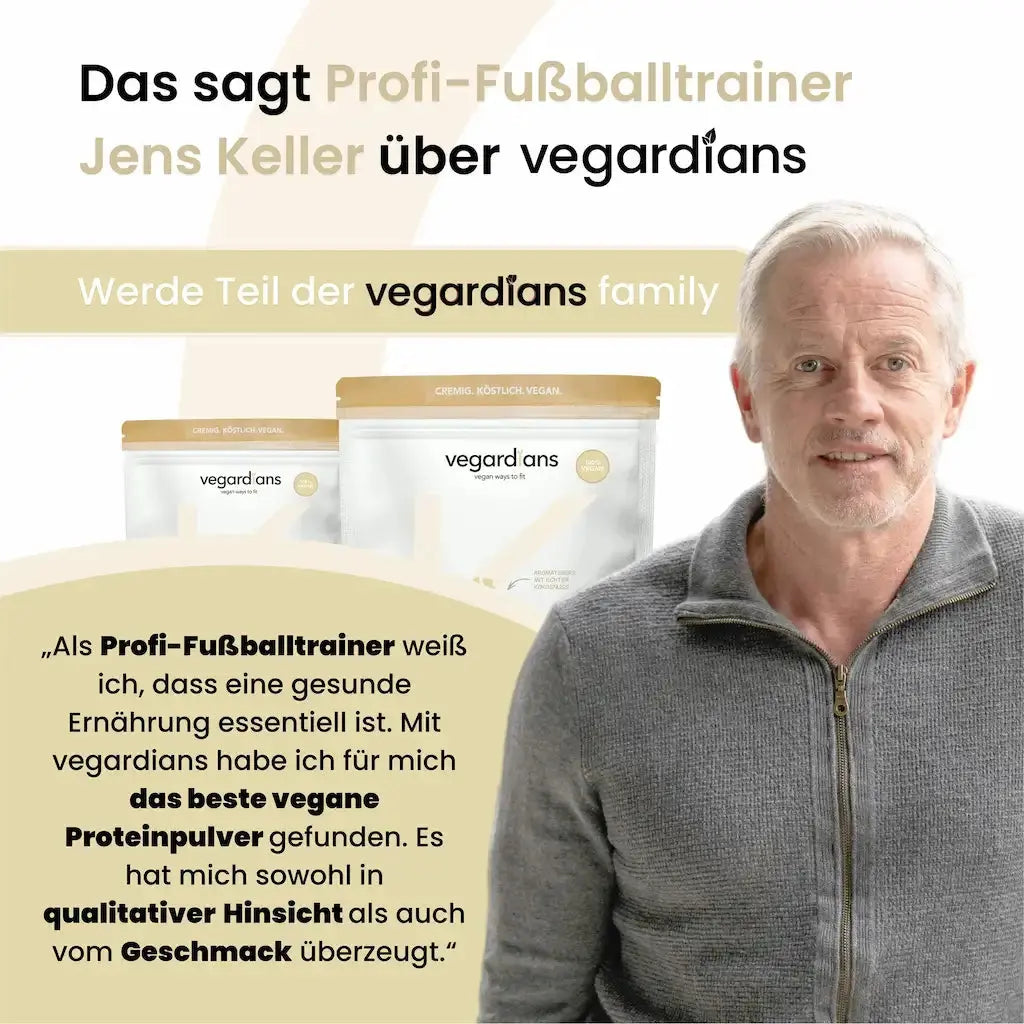 Vegardians Vegan Kokos Protein für ein gesundes und Veganer Leben. Ernährungszusatz für Muskelaufbau und tägliche Unterstützung.