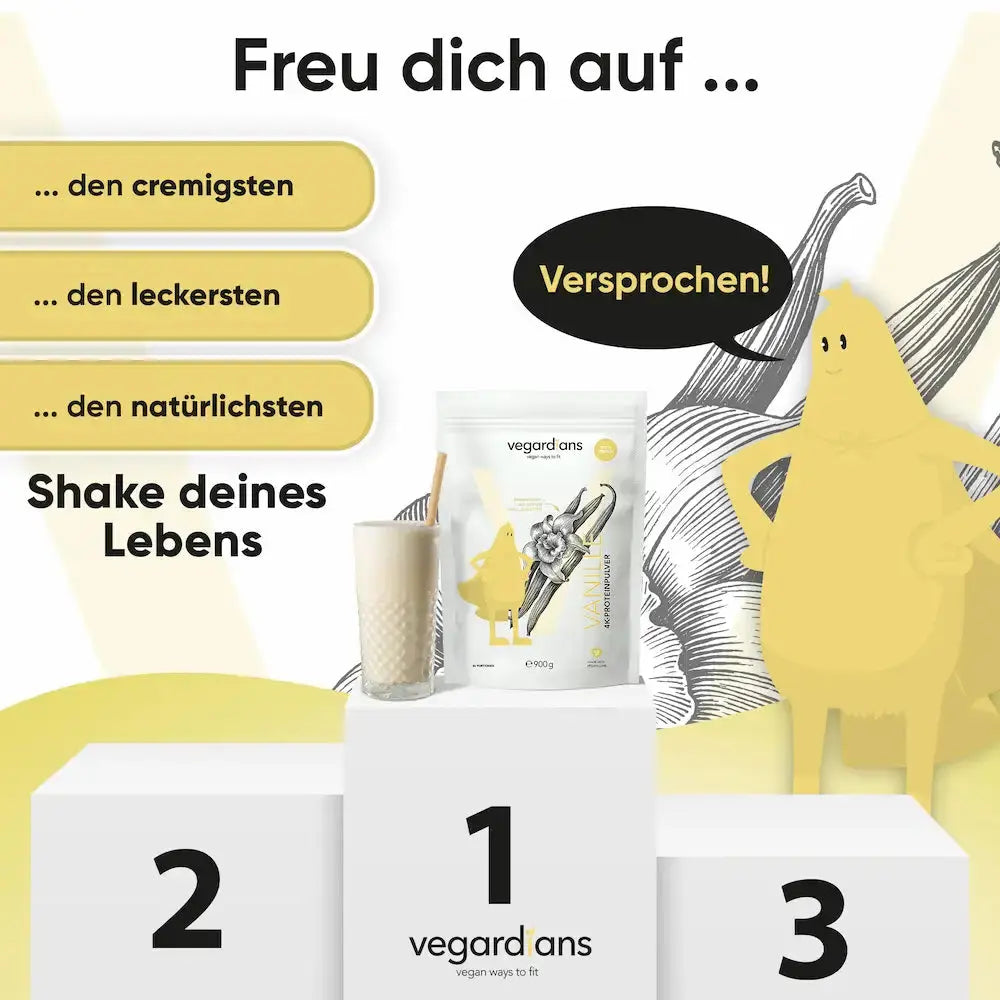 Vegardians Vegan Vanille Protein für ein gesundes und Veganer Leben. Ernährungszusatz für Muskelaufbau und tägliche Unterstützung.