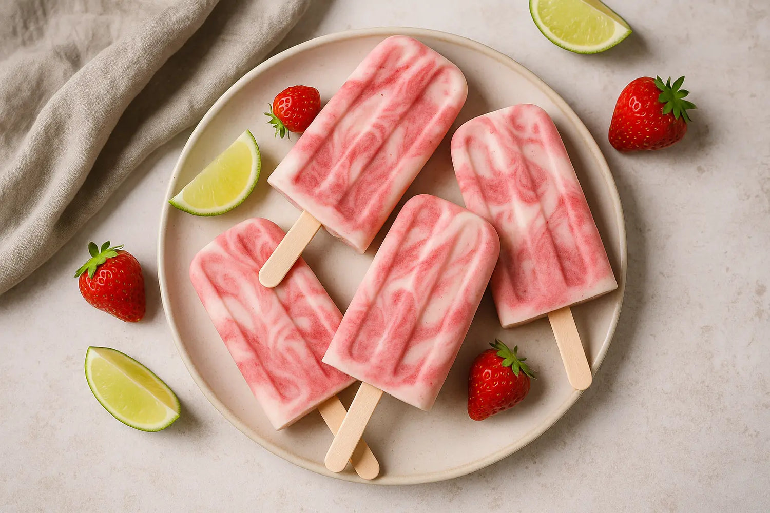 Erdbeer-Protein-Popsicles-mit-Joghurt-Swirl vegardians GmbH