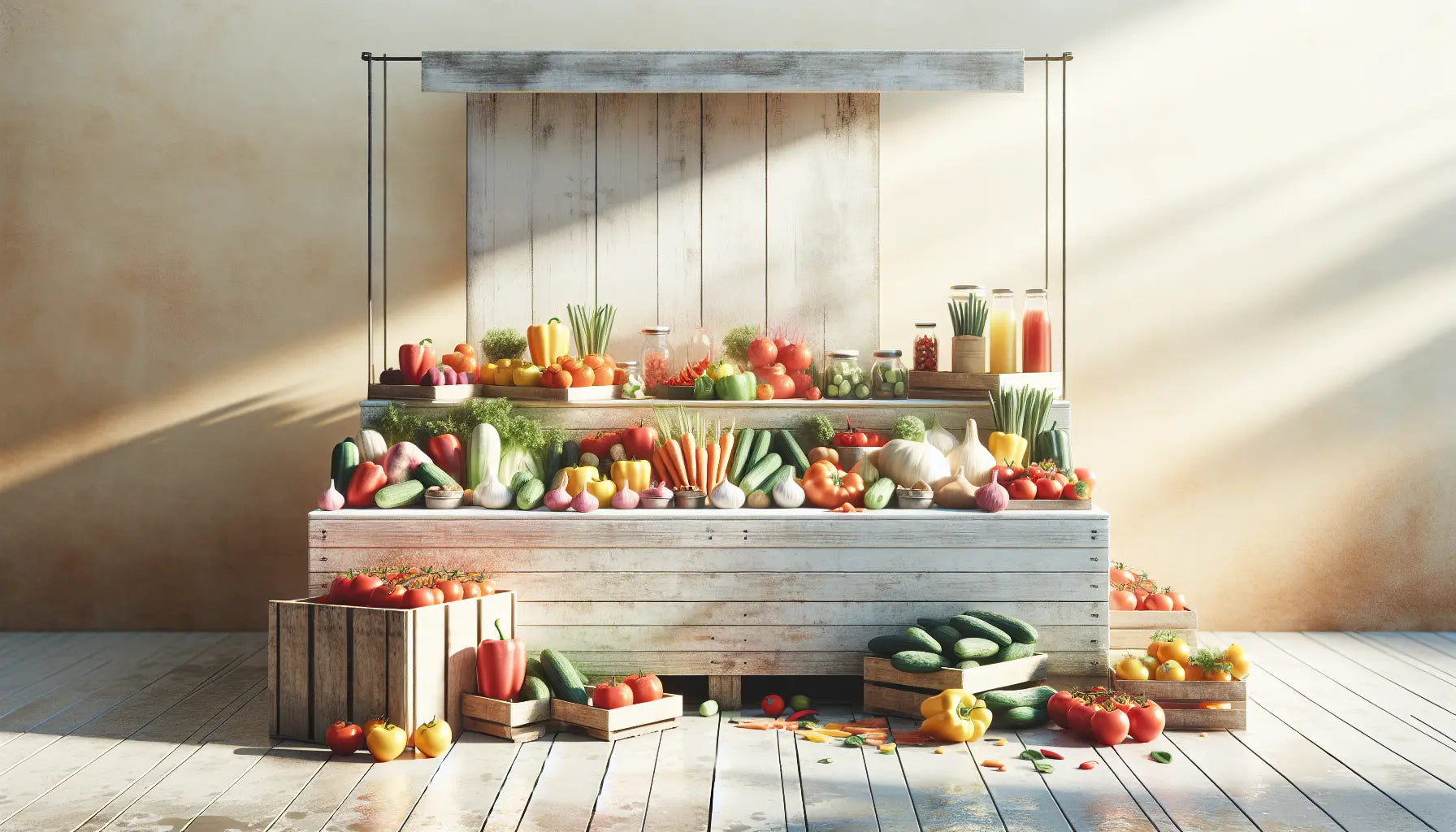 frisches buntes gemuese auf hellem holztisch vegane vielfalt in tel aviv umgeben von veganen cafes und essensstaenden