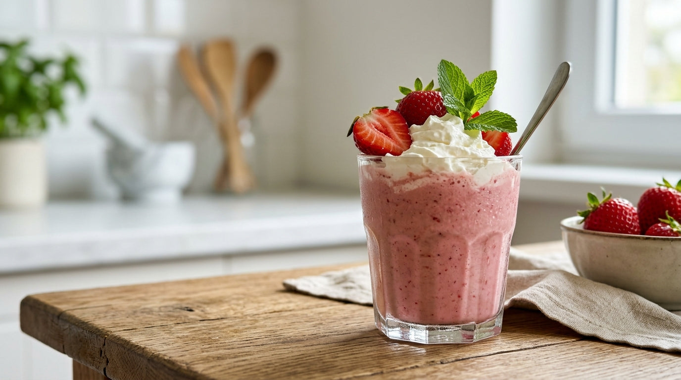  Erdbeer Protein-Milchshake (vegan)