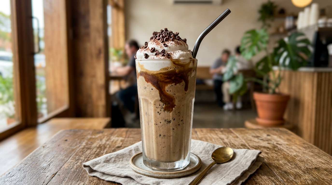 Iced Coffee Protein Affogato Smoothie vegan