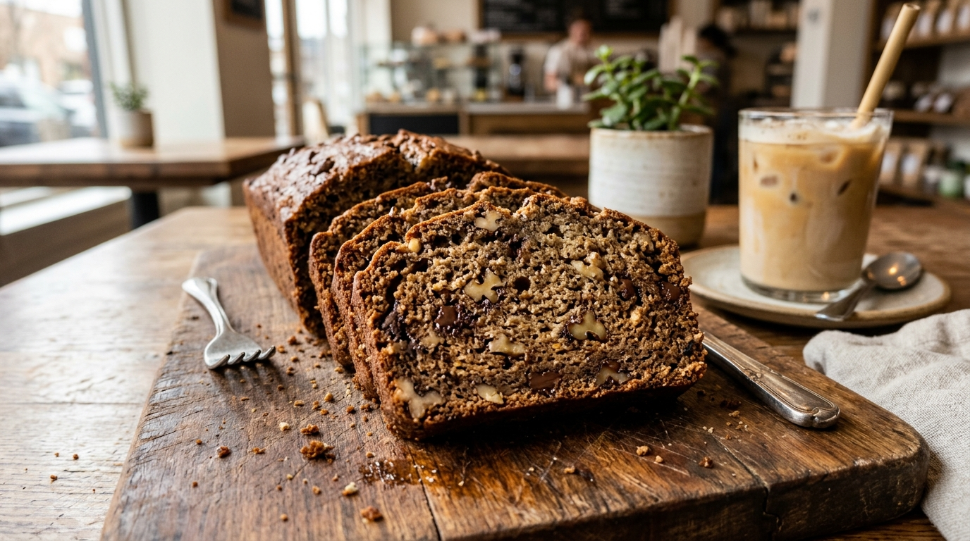 Protein Banana Bread mit Kaffee
