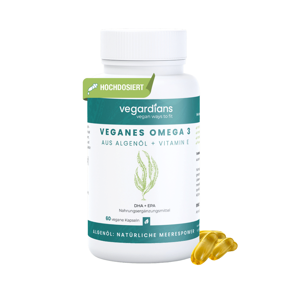 Vegardians Veganes Omega 3 Algenöl – 620 DHA + EPA für ein gesundes und Veganer Leben. Ernährungszusatz für Muskelaufbau und tägliche Unterstützung.