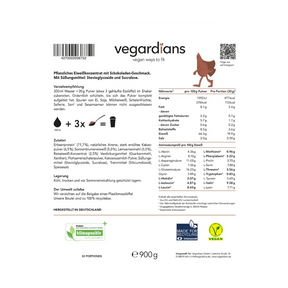 Vegardians Vegan Schoko Protein für ein gesundes und Veganer Leben. Ernährungszusatz für Muskelaufbau und tägliche Unterstützung.